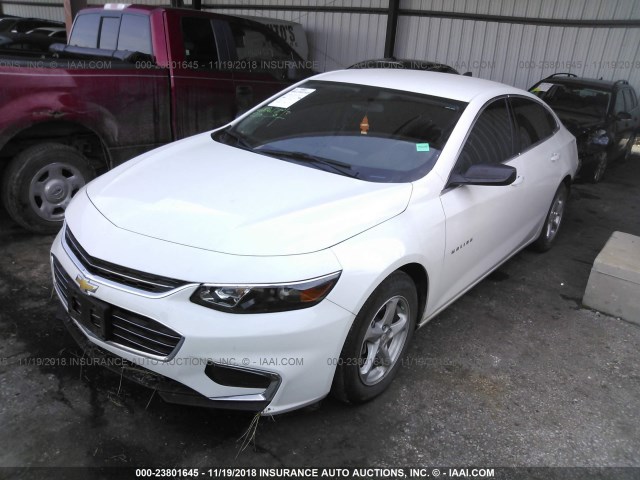 1G1ZB5ST8GF270700 - 2016 CHEVROLET MALIBU LS WHITE photo 2
