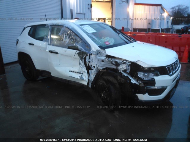 3C4NJCAB2JT263423 - 2018 JEEP COMPASS SPORT WHITE photo 1