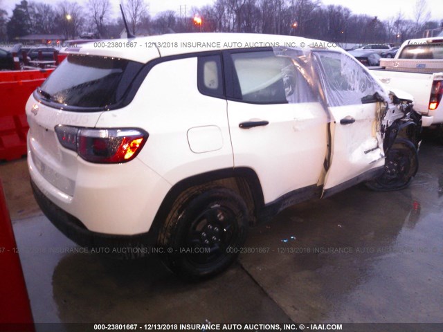 3C4NJCAB2JT263423 - 2018 JEEP COMPASS SPORT WHITE photo 4