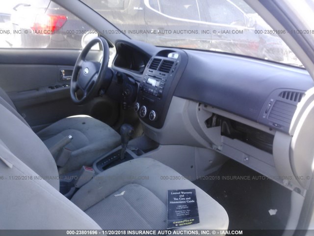 KNAFE121085529130 - 2008 KIA SPECTRA EX/LX/SX GRAY photo 5