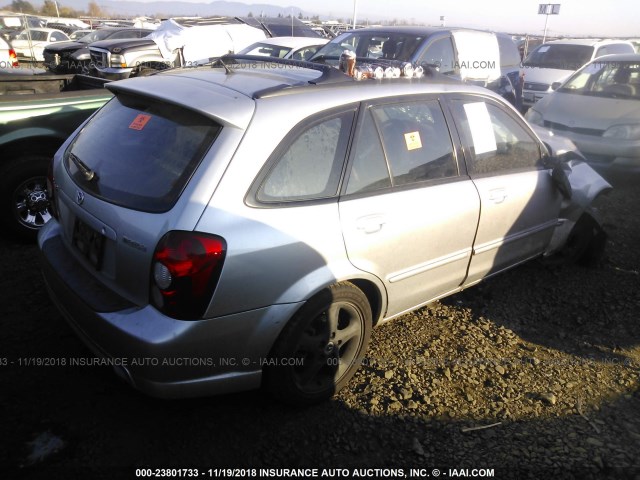 JM1BJ245121567984 - 2002 MAZDA PROTEGE PR5 SILVER photo 4