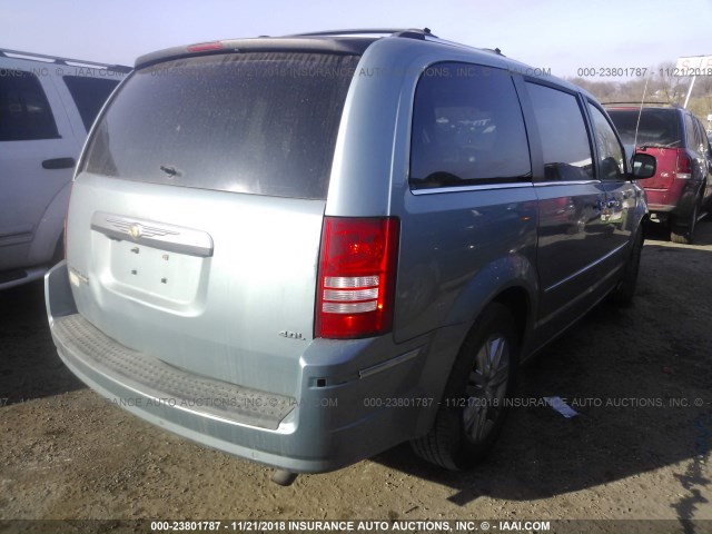 2A8HR64X48R687240 - 2008 CHRYSLER TOWN & COUNTRY LIMITED Light Blue photo 4