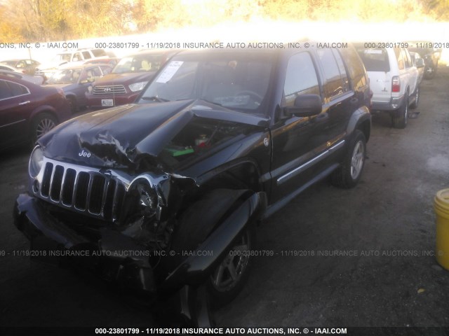 1J4GL58K27W512742 - 2007 JEEP LIBERTY LIMITED BLACK photo 2