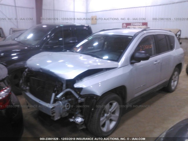 1J4NF1FB7BD197483 - 2011 JEEP COMPASS SPORT SILVER photo 2