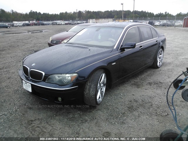 WBAHN83567DT70833 - 2007 BMW 750 Dark Blue photo 2