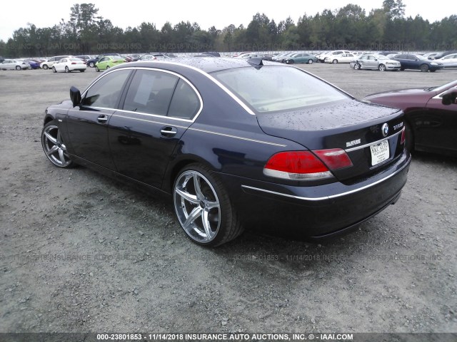 WBAHN83567DT70833 - 2007 BMW 750 Dark Blue photo 3