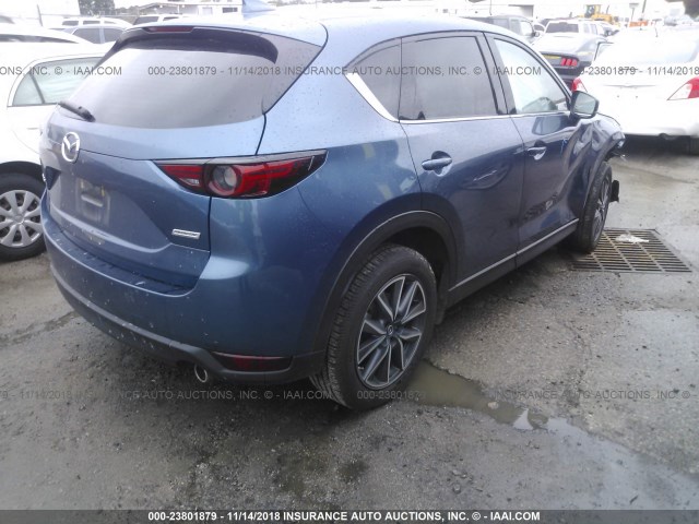 JM3KFADMXJ0308893 - 2018 MAZDA CX-5 GRAND TOURING BLUE photo 4