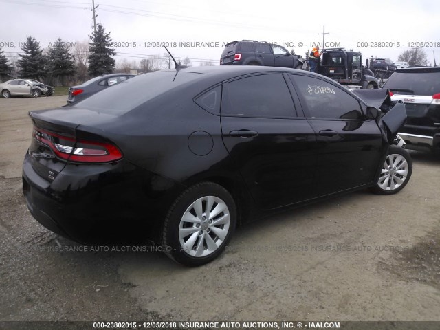 1C3CDFBB0ED903207 - 2014 DODGE DART SXT BLACK photo 4