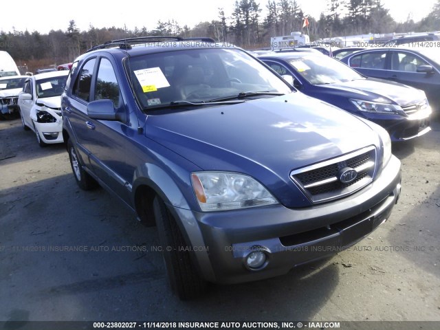 KNDJC733645278226 - 2004 KIA SORENTO EX/LX BLUE photo 1