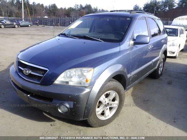 KNDJC733645278226 - 2004 KIA SORENTO EX/LX BLUE photo 2