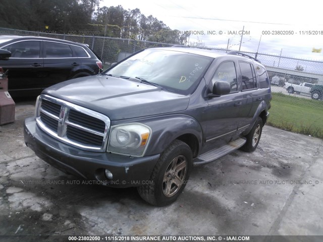 1D4HB58N04F205043 - 2004 DODGE DURANGO LIMITED GRAY photo 2