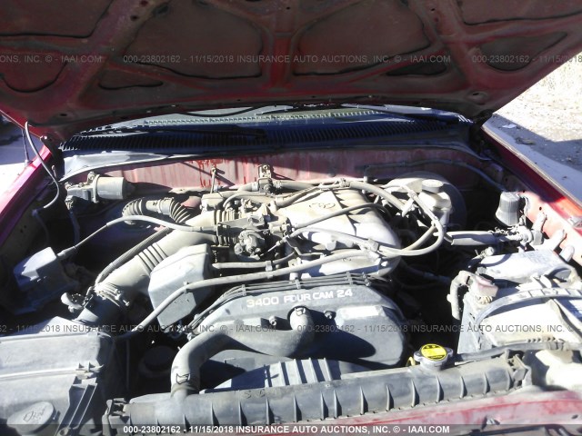 5TEGN92N62Z074572 - 2002 TOYOTA TACOMA DOUBLE CAB PRERUNNER RED photo 10