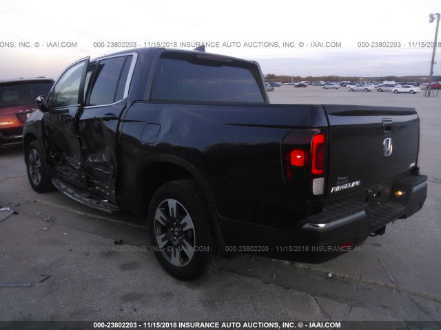 5FPYK3F62HB007272 - 2017 HONDA RIDGELINE RTL BLACK photo 3