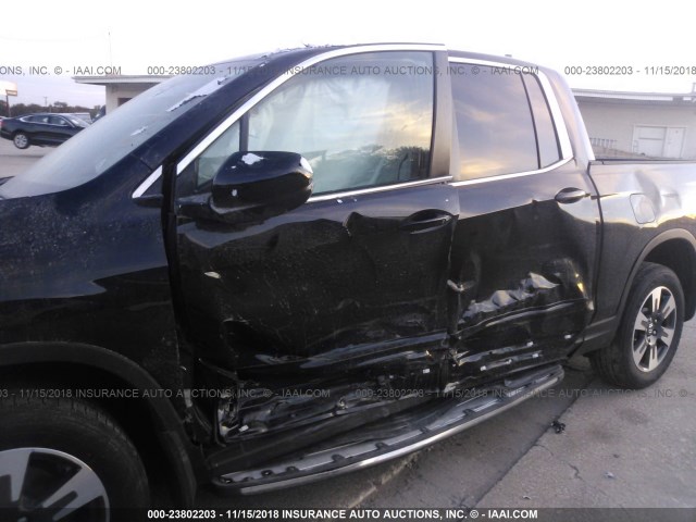 5FPYK3F62HB007272 - 2017 HONDA RIDGELINE RTL BLACK photo 6