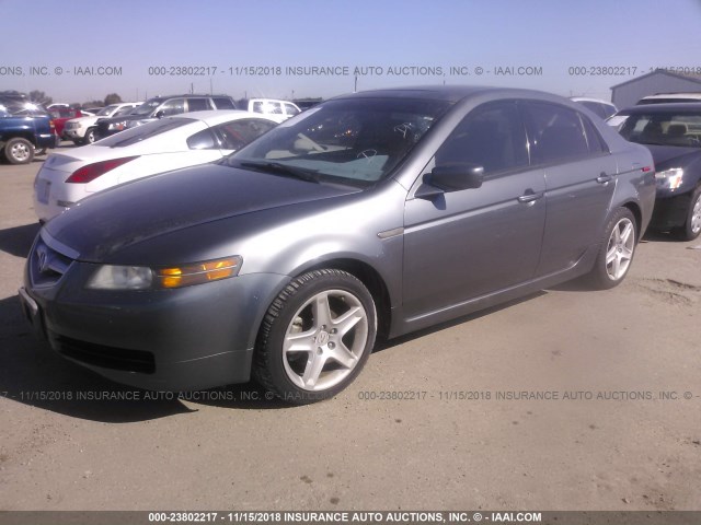 19UUA66285A033440 - 2005 ACURA TL GRAY photo 2