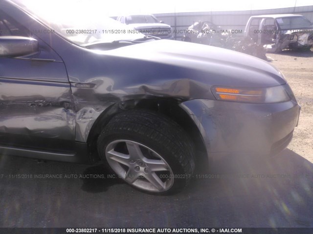 19UUA66285A033440 - 2005 ACURA TL GRAY photo 6