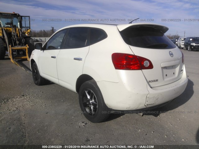 JN8AS5MT2AW025632 - 2010 NISSAN ROGUE S/SL/KROM WHITE photo 3