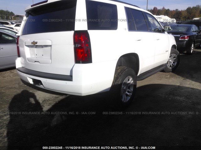 1GNSCBKC0KR138386 - 2019 CHEVROLET TAHOE C1500 LT WHITE photo 4