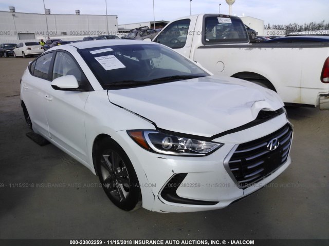 5NPD84LF4JH356151 - 2018 HYUNDAI ELANTRA SEL/VALUE/LIMITED WHITE photo 1