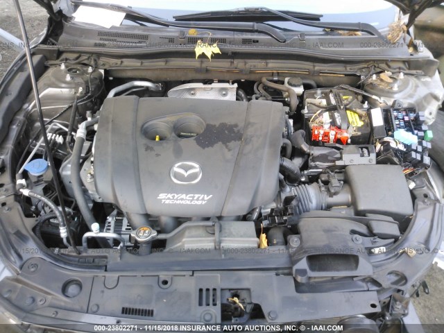 JM1BM1L32E1215549 - 2014 MAZDA 3 TOURING GRAY photo 10