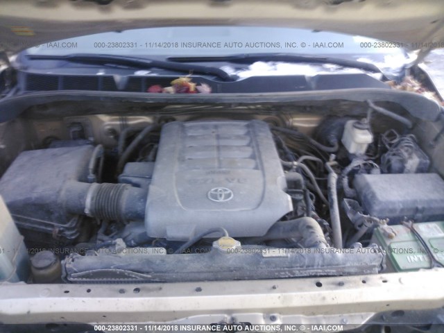 5TFUY5F11AX144592 - 2010 TOYOTA TUNDRA GOLD photo 10