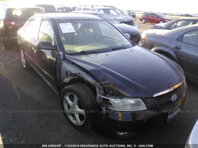 5NPEU46F76H054887 - 2006 HYUNDAI SONATA BURGUNDY photo 1