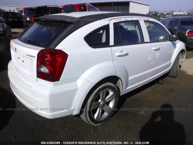 1B3CB3HA2BD257454 - 2011 DODGE CALIBER MAINSTREET WHITE photo 4