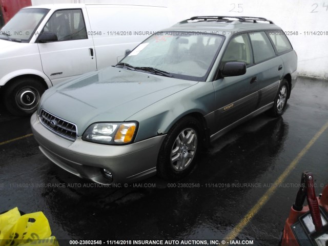 4S3BH675X37618055 - 2003 SUBARU LEGACY OUTBACK AWP 绿色 照片 2