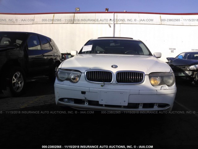 WBAGL63432DP57281 - 2002 BMW 745 I WHITE photo 6