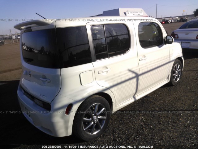 JN8AZ2KR8AT153635 - 2010 NISSAN CUBE S/SL/KROM WHITE photo 4