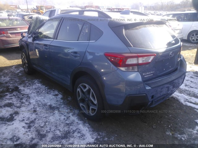 JF2GTAMC0J8294536 - 2018 SUBARU CROSSTREK LIMITED BLUE photo 3