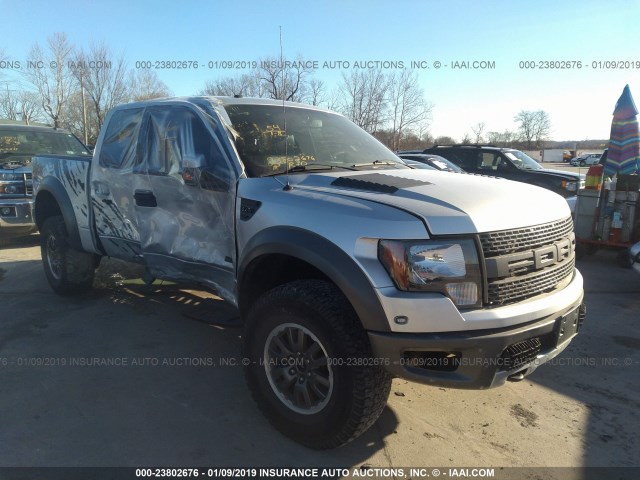 1FTFW1R60BFA70376 - 2011 FORD F150 SVT RAPTOR SILVER photo 1