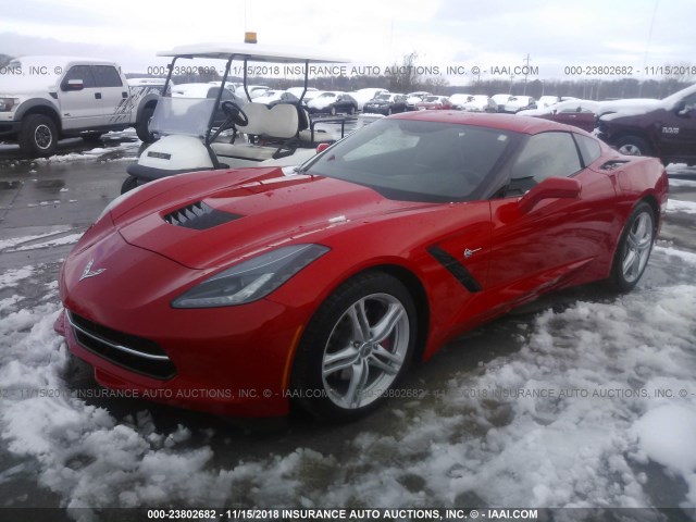 1G1YA2D75G5117890 - 2016 CHEVROLET CORVETTE STINGRAY/1LT RED photo 2