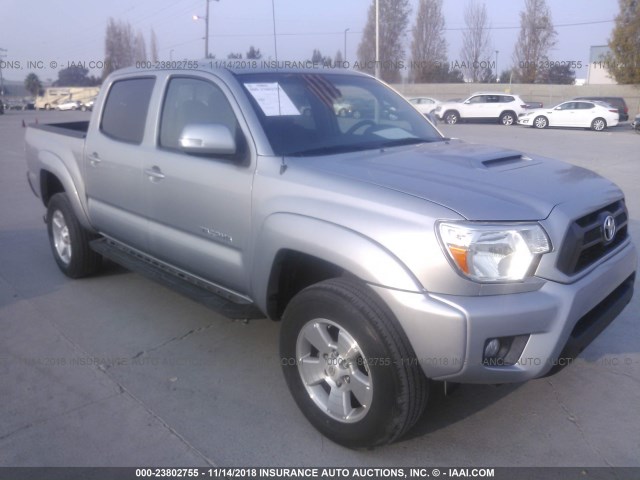 3TMJU4GN4EM163918 - 2014 TOYOTA TACOMA DOUBLE CAB PRERUNNER SILVER photo 1