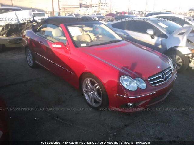 WDBTK72G68T098325 - 2008 MERCEDES-BENZ CLK 550 RED photo 1