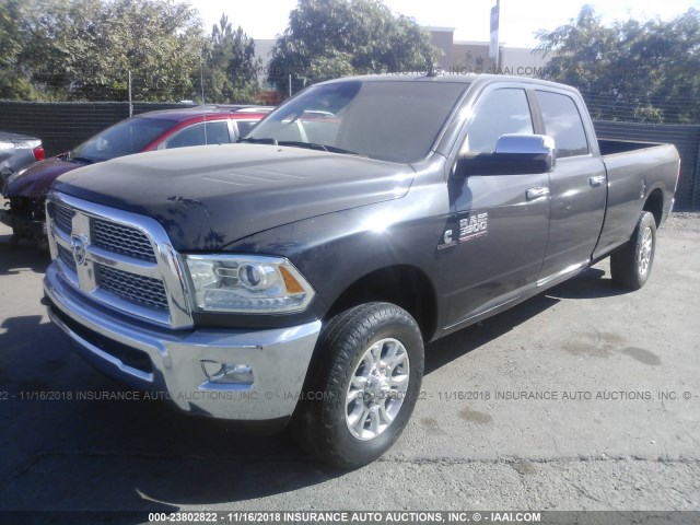 3C63R3JL1EG171881 - 2014 RAM 3500 LARAMIE GRAY photo 2