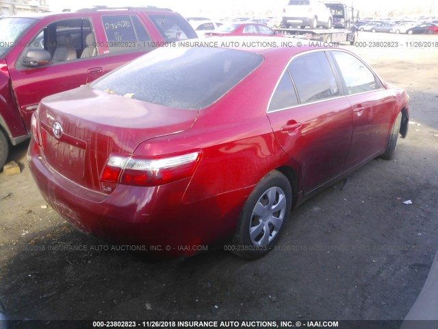 4T1BE46K68U206837 - 2008 TOYOTA CAMRY CE/LE/XLE/SE MAROON photo 4