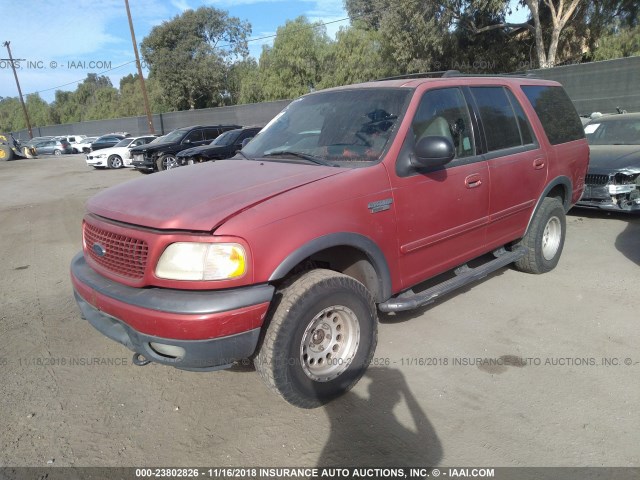 1FMPU16L5YLA29008 - 2000 FORD EXPEDITION XLT RED photo 2