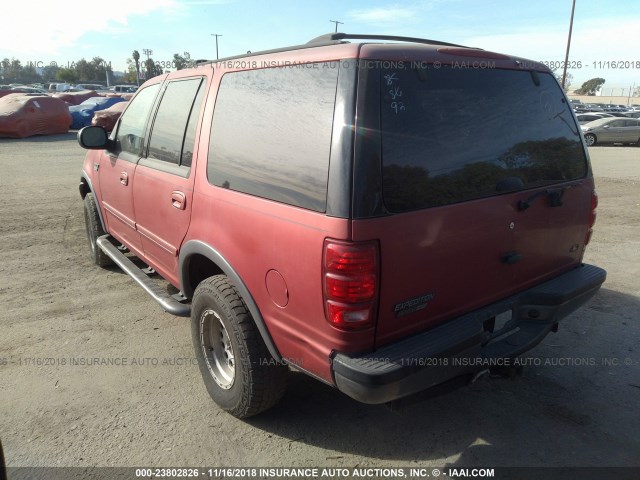 1FMPU16L5YLA29008 - 2000 FORD EXPEDITION XLT RED photo 3