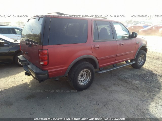 1FMPU16L5YLA29008 - 2000 FORD EXPEDITION XLT RED photo 4