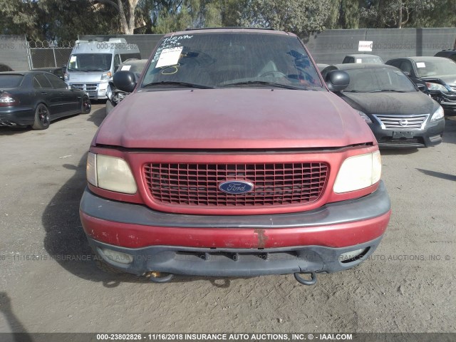 1FMPU16L5YLA29008 - 2000 FORD EXPEDITION XLT RED photo 6