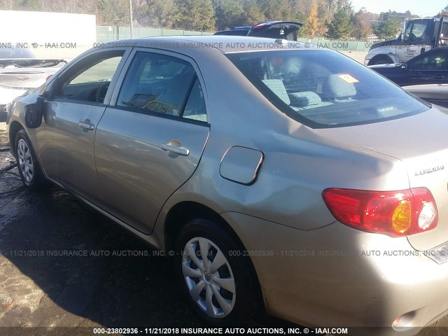 1NXBU4EE9AZ206366 - 2010 TOYOTA COROLLA S/LE/XLE TAN photo 3