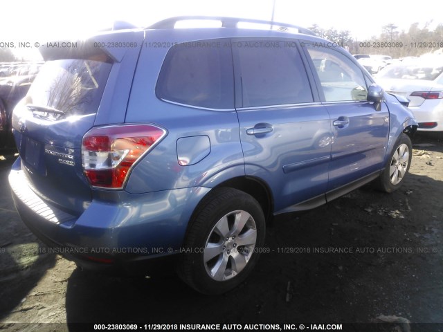 JF2SJAHC2GH542417 - 2016 SUBARU FORESTER 2.5I LIMITED Light Blue photo 4
