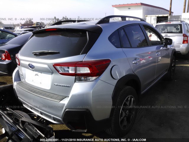 JF2GTAAC7J9291695 - 2018 SUBARU CROSSTREK SILVER photo 4