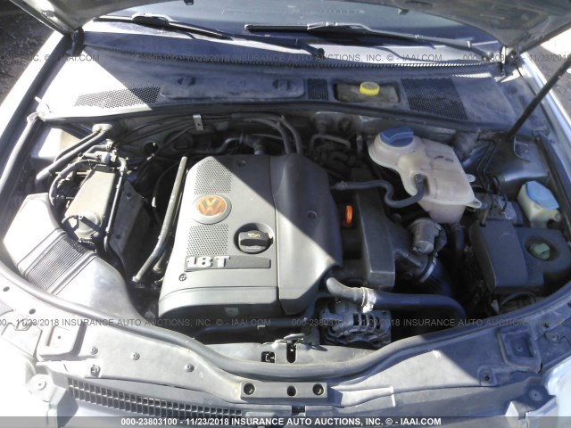 WVWPD63B02P177869 - 2002 VOLKSWAGEN PASSAT GLS SILVER photo 10