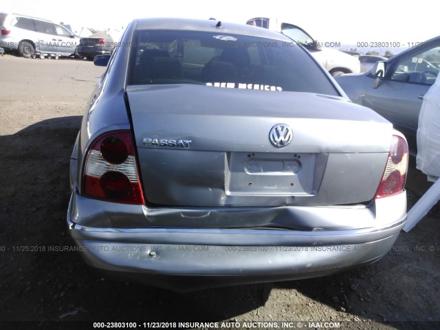 WVWPD63B02P177869 - 2002 VOLKSWAGEN PASSAT GLS SILVER photo 6