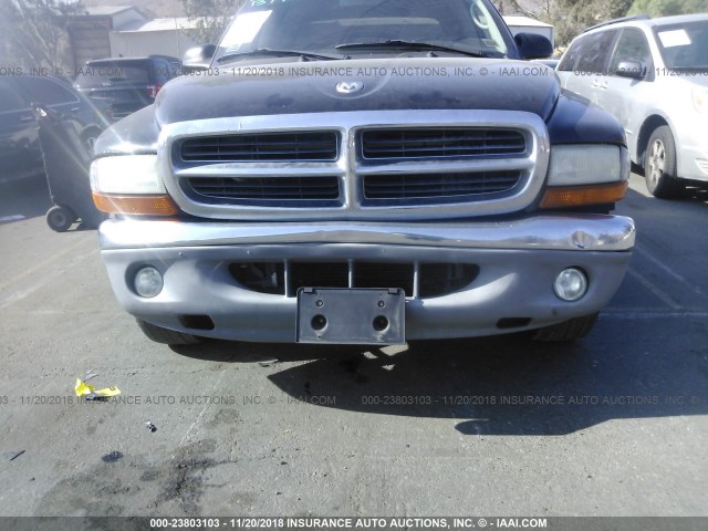 1D7HL38N44S768382 - 2004 DODGE DAKOTA QUAD SPORT BLACK photo 6