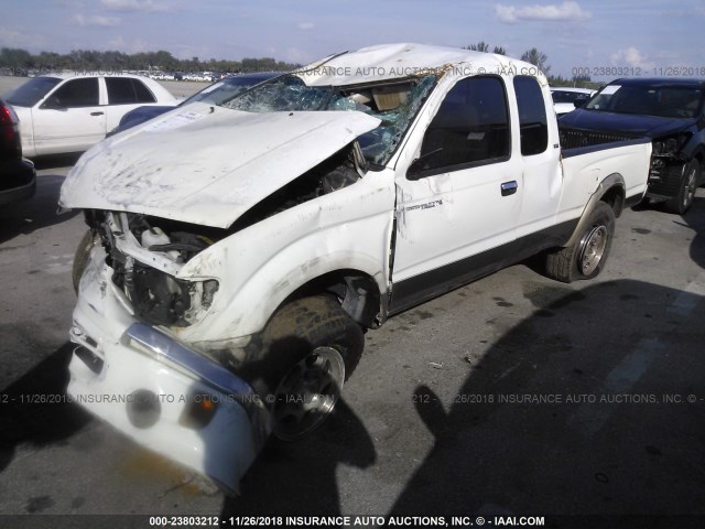 4TASM92N6WZ141374 - 1998 TOYOTA TACOMA XTRACAB PRERUNNER WHITE photo 2