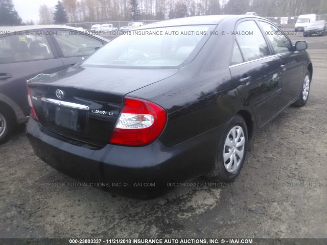 4T1BE32K04U359997 - 2004 TOYOTA CAMRY LE/XLE/SE BLACK photo 4