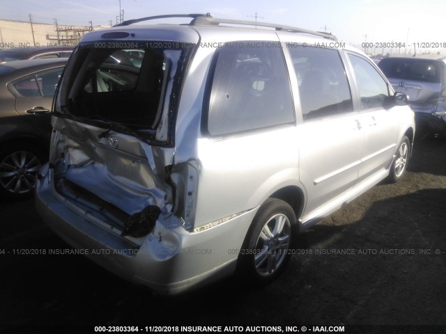 JM3LW28A250546379 - 2005 MAZDA MPV WAGON SILVER photo 4